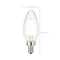 Satco 8 Watt C11 LED Clear Finish Candelabra Base 5000K 90 CRI 800 Lumens 120 Volt S11345 - alternate 1